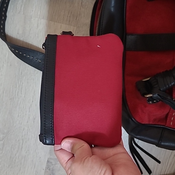 LouLou de la Falaise large red courderoy purse. Pristine like new condition. - Picture 9 of 10